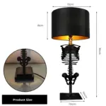 Gothic skelett tischlampe led licht dekoration xlumina7