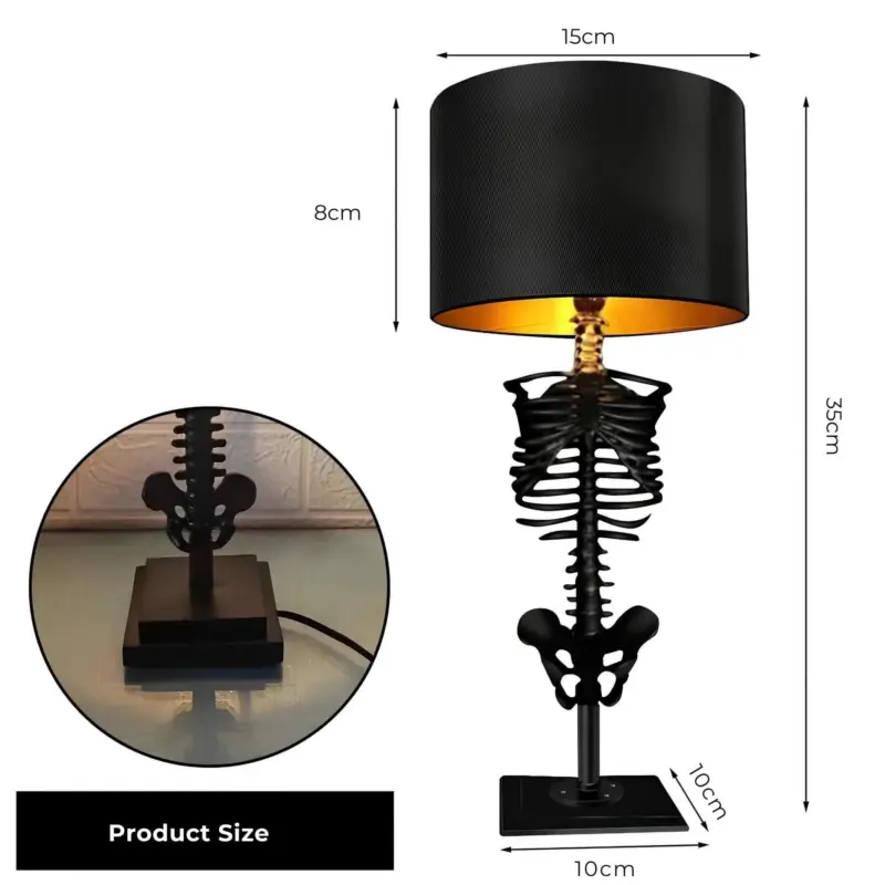 Gothic skelett tischlampe led licht dekoration xlumina7