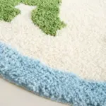 Green dinosaur rug