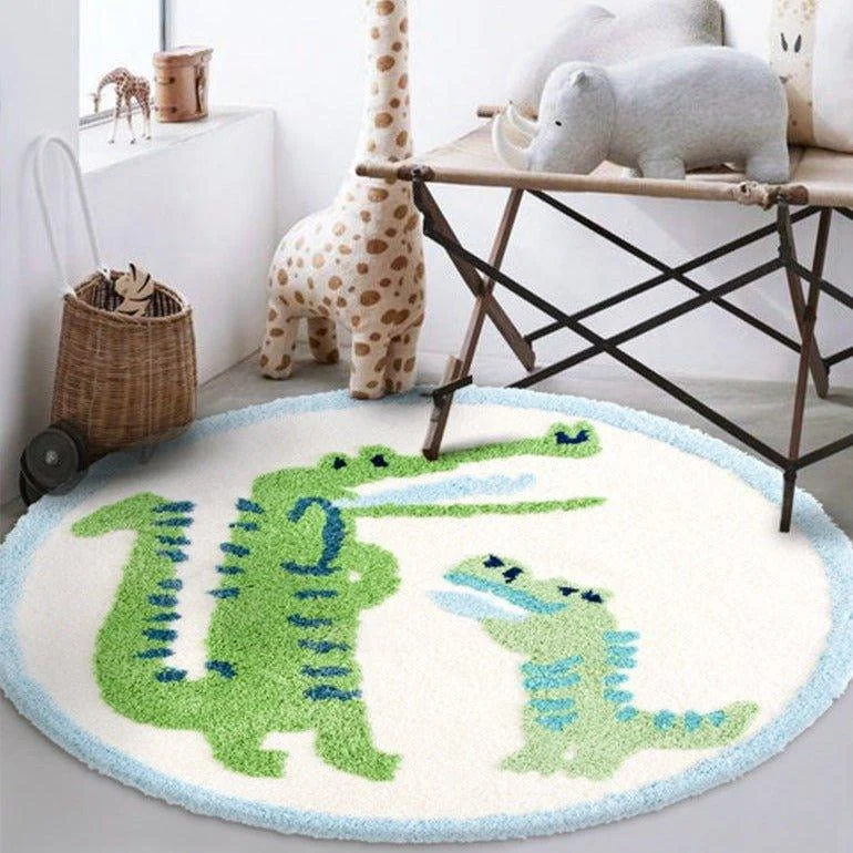 Green Dinosaur Rug 974028