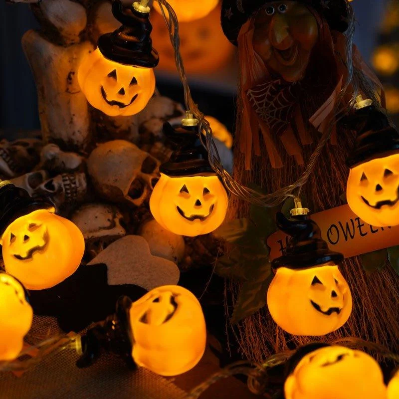 Halloween Led String Lights Decor Ghost Patchandbagel 773413