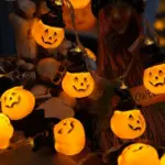 Halloween led string lights decor pumpkin patchandbagel