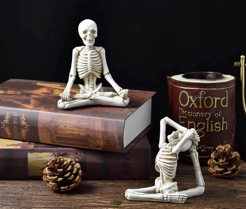 Halloween Skeleton In Yoga Pose Decor Patchandbagel 398668