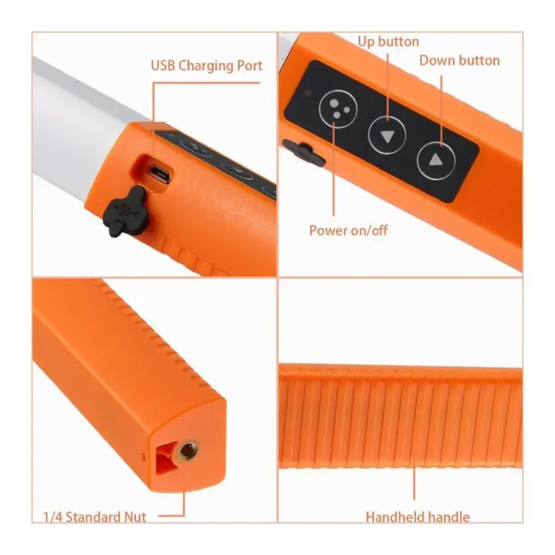 Handheld led light photography portable ice light for cameras with carrying bag remote control usb