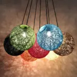 Hilde vintage wicker pendelleuchte natur braun schwarz rattan handgefertigt xlumina