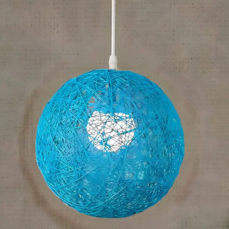 Hilde vintage wicker pendelleuchte natur braun schwarz rattan handgefertigt xlumina