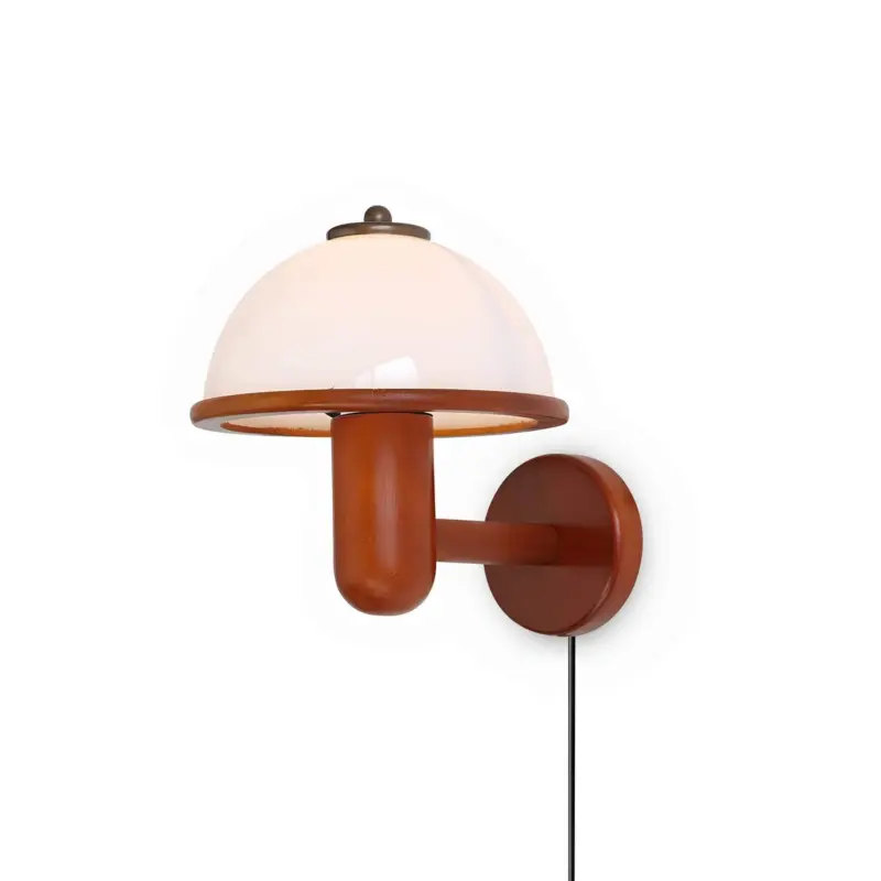 Holz pilz wandlampe naturliche beleuchtung pilzform wohnzimmer schlafzimmer kinderzimmer xlumina7