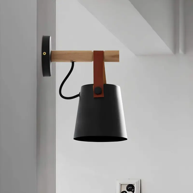 Holzlaterne nordic haengende wandleuchte nordisches design wohnzimmer lampe xlumin
