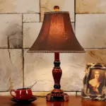 Homeluxe tischlampe stoffschirm metallbasis e27 modern klassisch beleuchtung xlumina2
