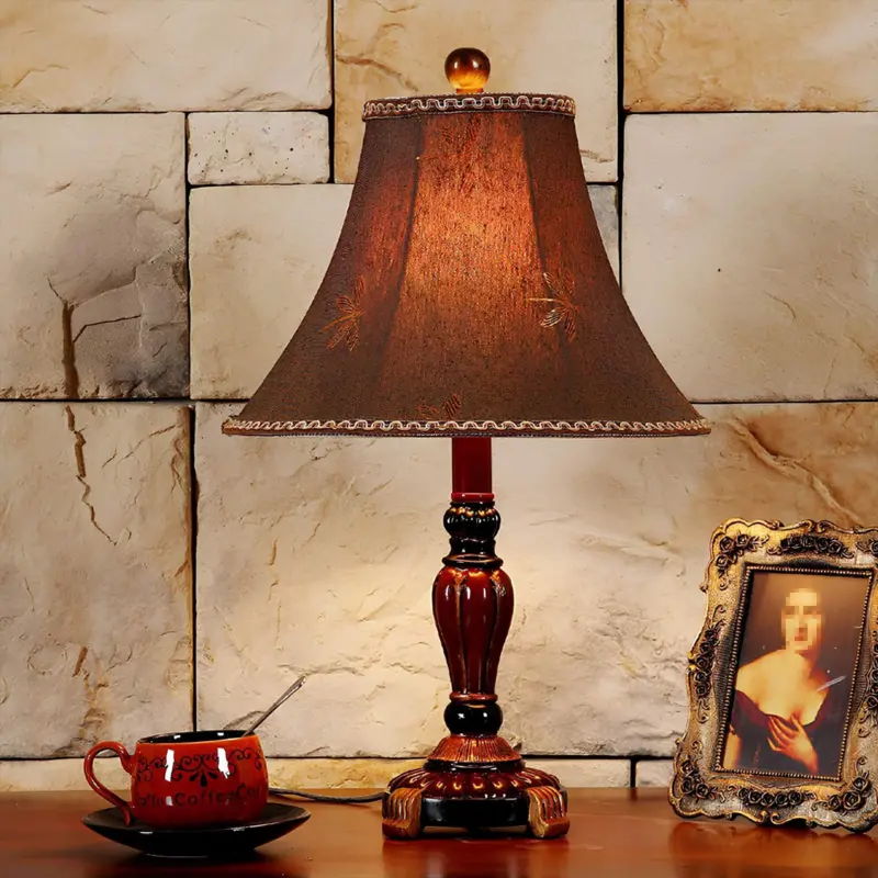 Homeluxe tischlampe stoffschirm metallbasis e27 modern klassisch beleuchtung xlumina2