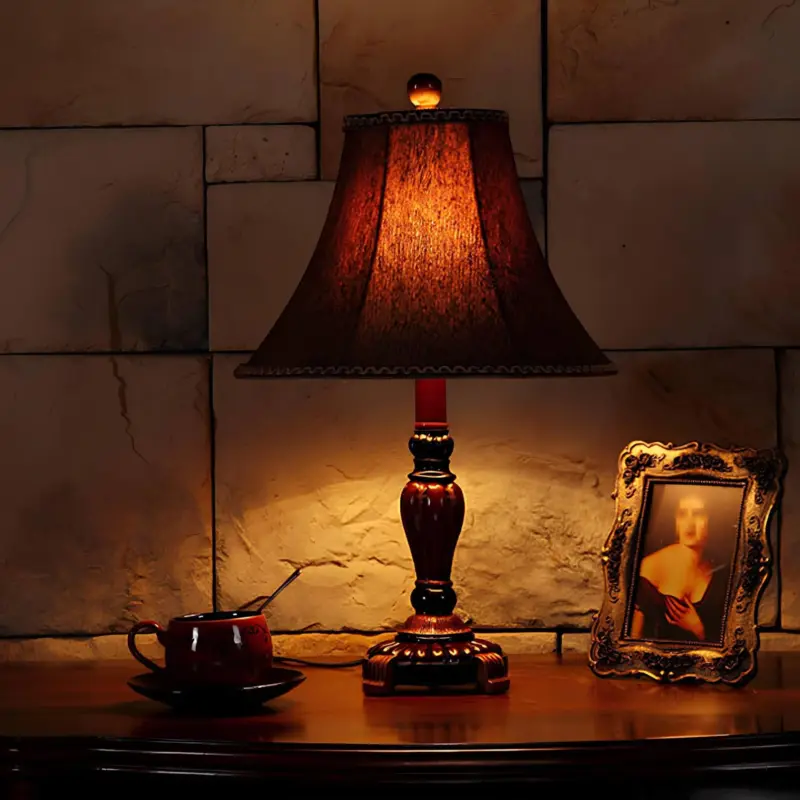 Homeluxe tischlampe stoffschirm metallbasis e27 modern klassisch beleuchtung xlumina3