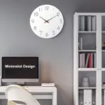 HpyiWall Clock 12 Inch Silent Non Ticking Wood Wall Clocks Battery Operated Wooden White Modern Simple