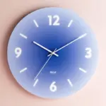 ICplModern Minimalist Glass Wall Clock Sunset Decorative Bedroom Living Room Quartz Clock Home Decor Silent Study
