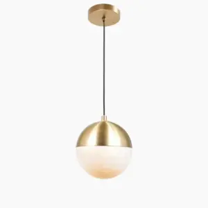 Modern globe pendant lamp with frosted glass
