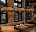 Industrial metal retro vintage rope pendant light