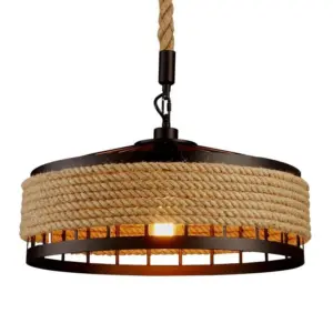 Industrial Metal Retro Vintage Rope Pendant Light