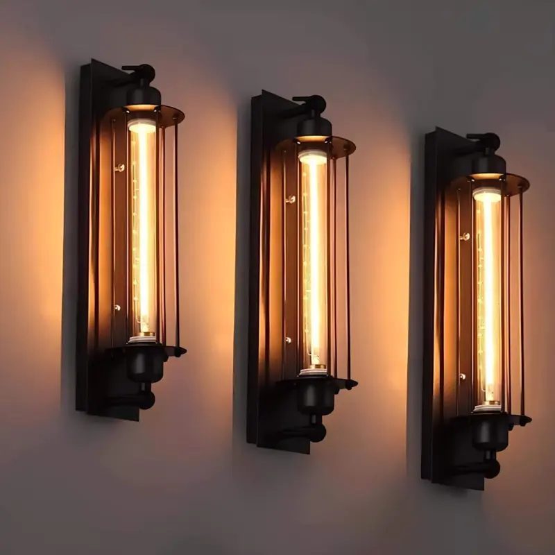 Industrial vintage wall lamp wandlampe industriestil schwarz xlumina