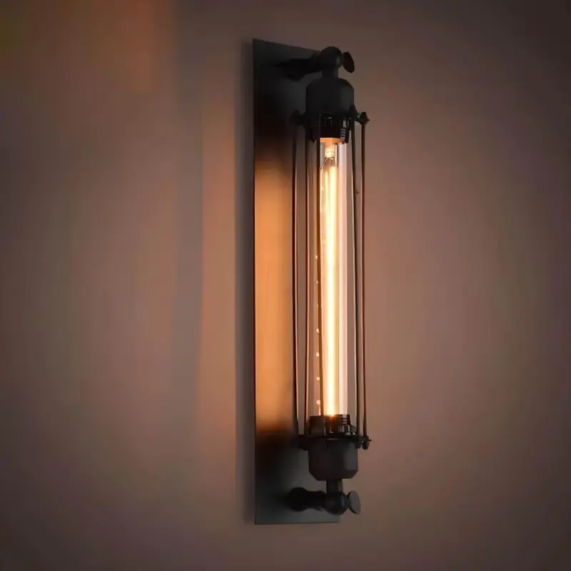 Industrial vintage wall lamp wandlampe industriestil schwarz xlumina