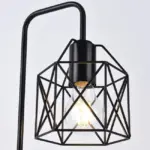 Industrielle schwarze metall tischlampe peru