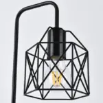 Industrielle schwarze metall tischlampe peru