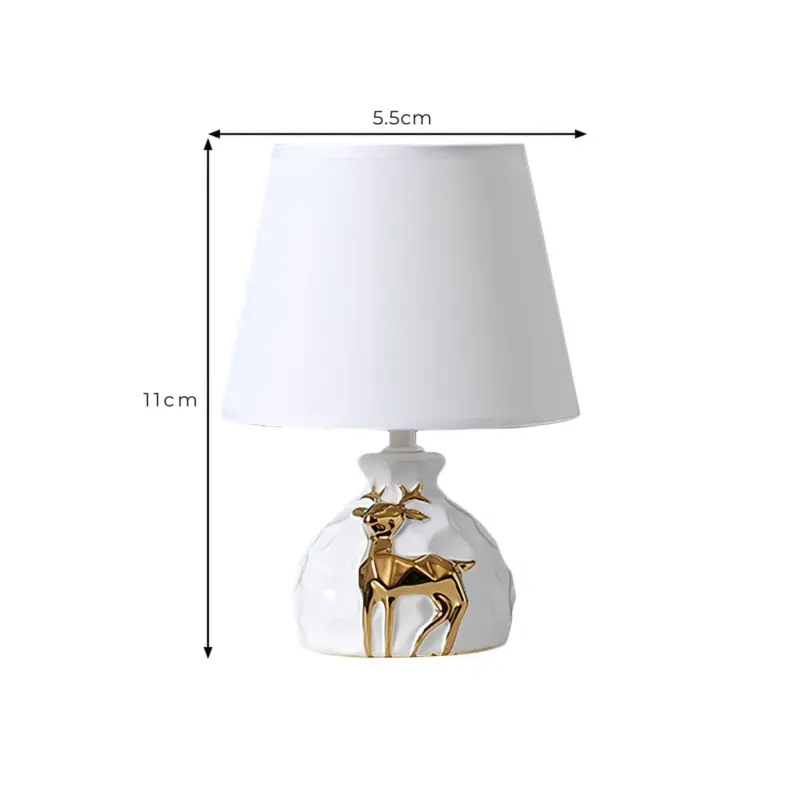 Irisglow tischlampe hirschvasenbasis elegante beleuchtung wohnzimmer deko xlumina7