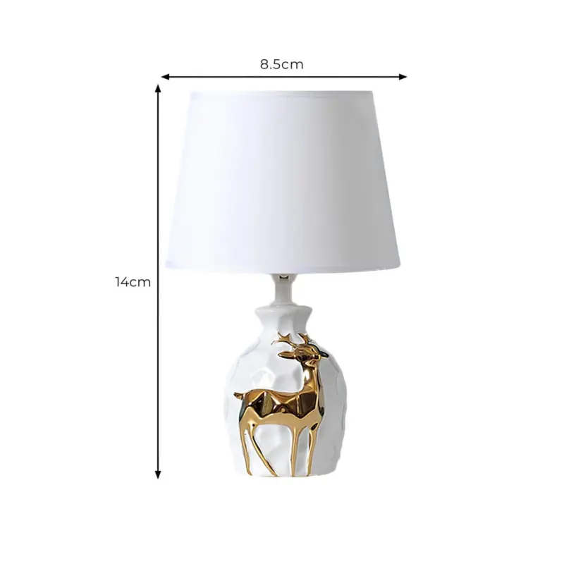 Irisglow tischlampe hirschvasenbasis elegante beleuchtung wohnzimmer deko xlumina8