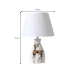 Irisglow tischlampe hirschvasenbasis elegante beleuchtung wohnzimmer deko xlumina9
