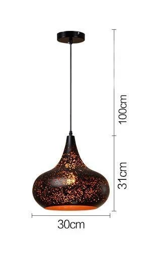 Iron Vintage Warm Loft Porous Restaurant Or Home Pendant Light 147806