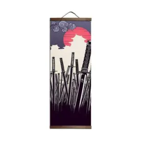 Japanese Ukiyoe Poster and Prints Home Decoration Hanging Wood Scroll