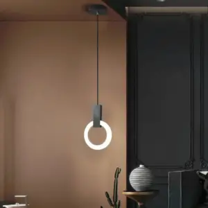 Nordic Wooden LED Pendant Lamp Circular