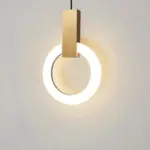 Jardioui 1 lampe 54 90 pcs or lumiere neutre lampe led suspendue circulaire en frene nordique