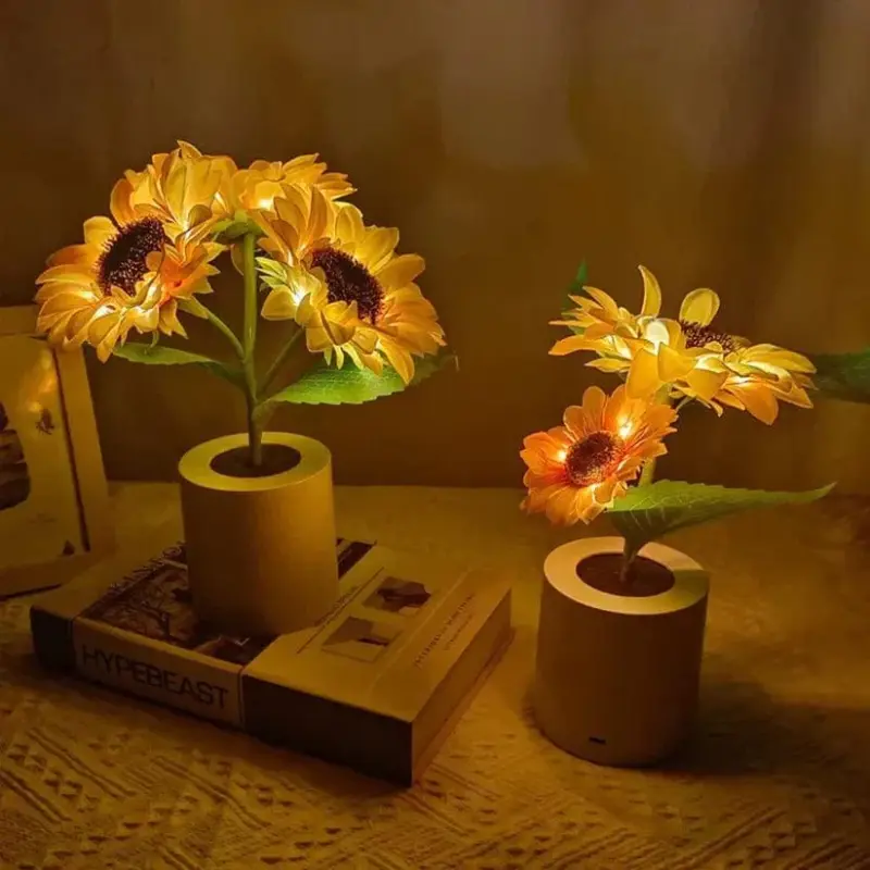Jardioui a b veilleuse tournesol esthetique lumineuse