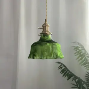 Vintage Scandinavian Glass Pendant Lamp
