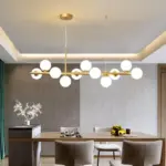JpIjSandyha Led Kroonluchters Nordic Magic Bean Glas Bal G9 Opknoping Hanger Verlichting Voor Woonkamer Eettafel Schorsing