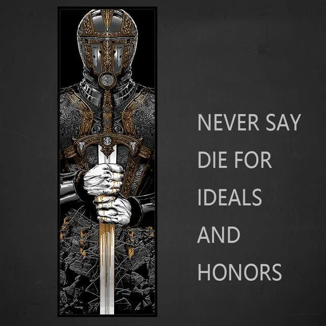 Knight Tiger Lion Skeleton Warrior Poster Home Decor Wall Art 916101