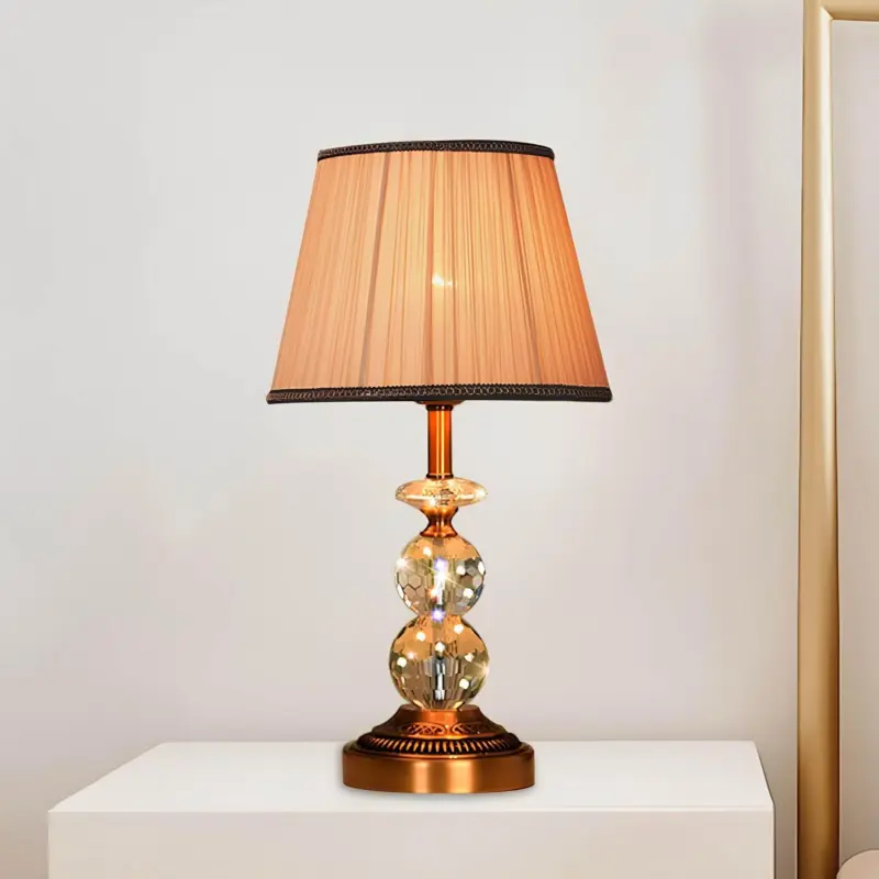 Kristallglow tischlampe facettengeschliffene kristallkugeln modern luxurios design xlumina7