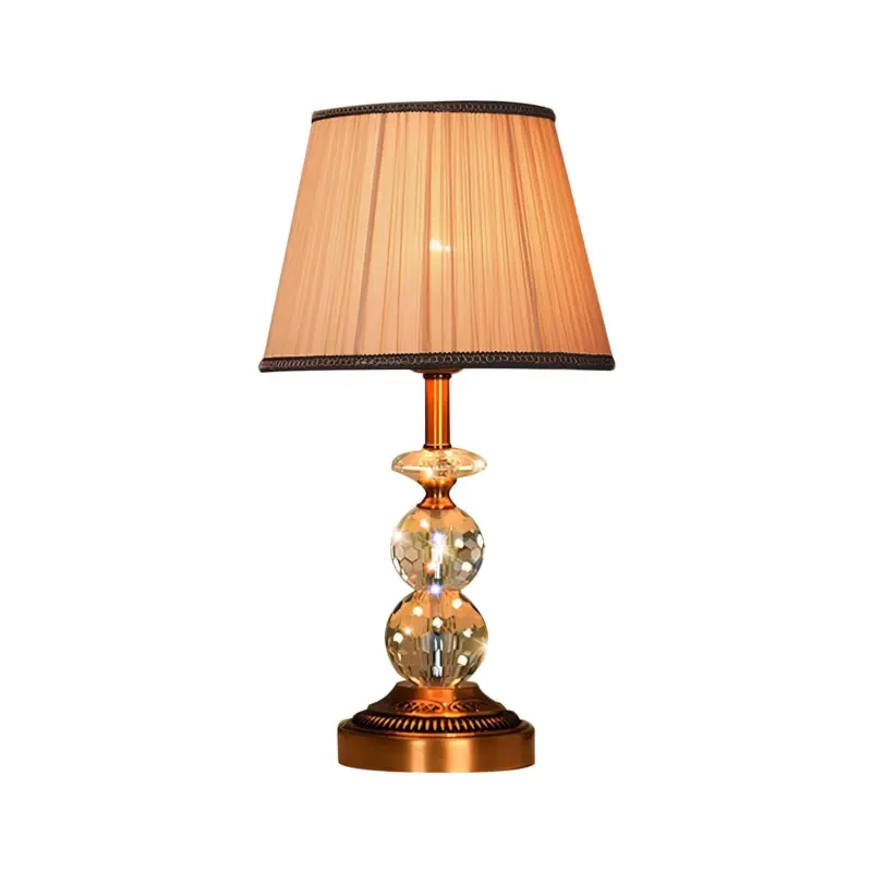 Kristallglow tischlampe facettengeschliffene kristallkugeln modern luxurios design xlumina8