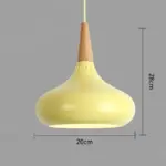Led 11 wide aluminum wood pendant lights