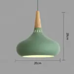 Led 11 wide aluminum wood pendant lights