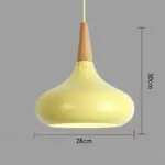 Led 11 wide aluminum wood pendant lights