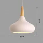 Led 11 wide aluminum wood pendant lights