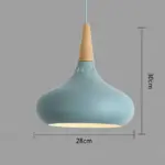 Led 11 wide aluminum wood pendant lights