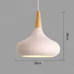 Led 11 wide aluminum wood pendant lights