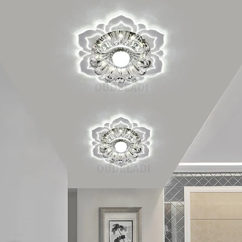 Led Aisle Flower Shaped Crystal Ceiling Lights 365120