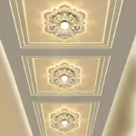 Led aisle flower shaped crystal ceiling lights
