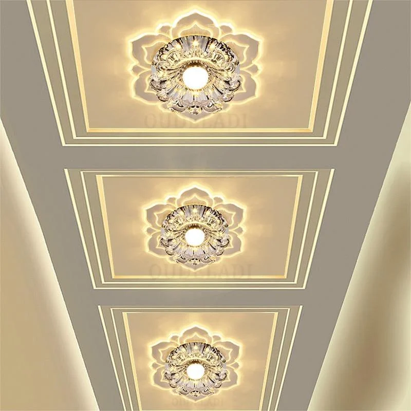 Led Aisle Flower Shaped Crystal Ceiling Lights 711958