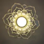 Led aisle flower shaped crystal ceiling lights