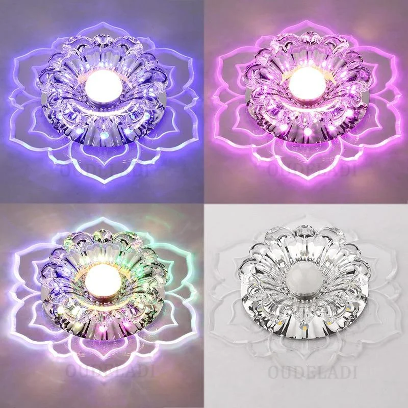 Led Aisle Flower Shaped Crystal Ceiling Lights 870466