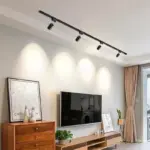 Led aluminum ceiling track lighting in whiteblackbronze
