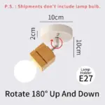 Led ceiling light iron wood nordic modern ceiling lamp for living room bedroom decoration fixture corridor kitchen